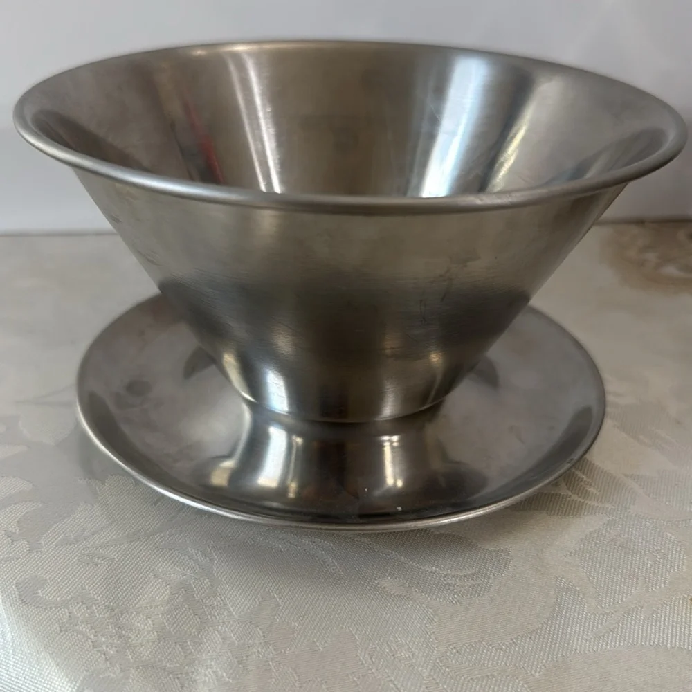 🔥Vintage lot SALE🔥Denmark and Viking Stainless Steel Bowl with Plate